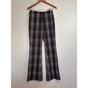 Joe B by Joe BenBasset Black Plaid Stretch Flare Women's Dress Pants Size M